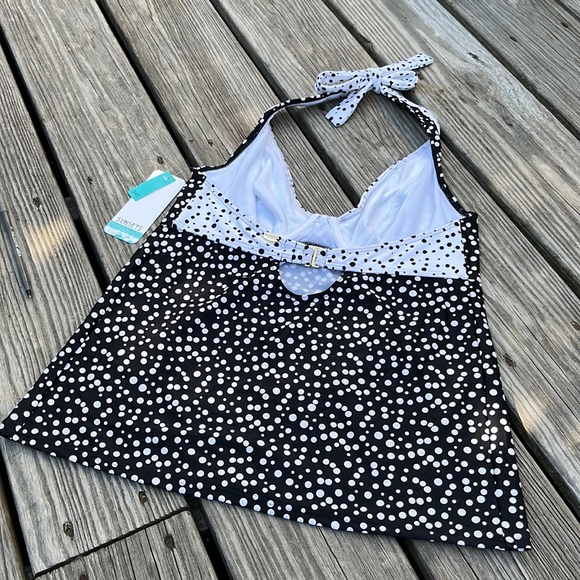 Sunsets Spot On Halter Underwire Tankini Top,34D,NWT - Picture 8 of 12